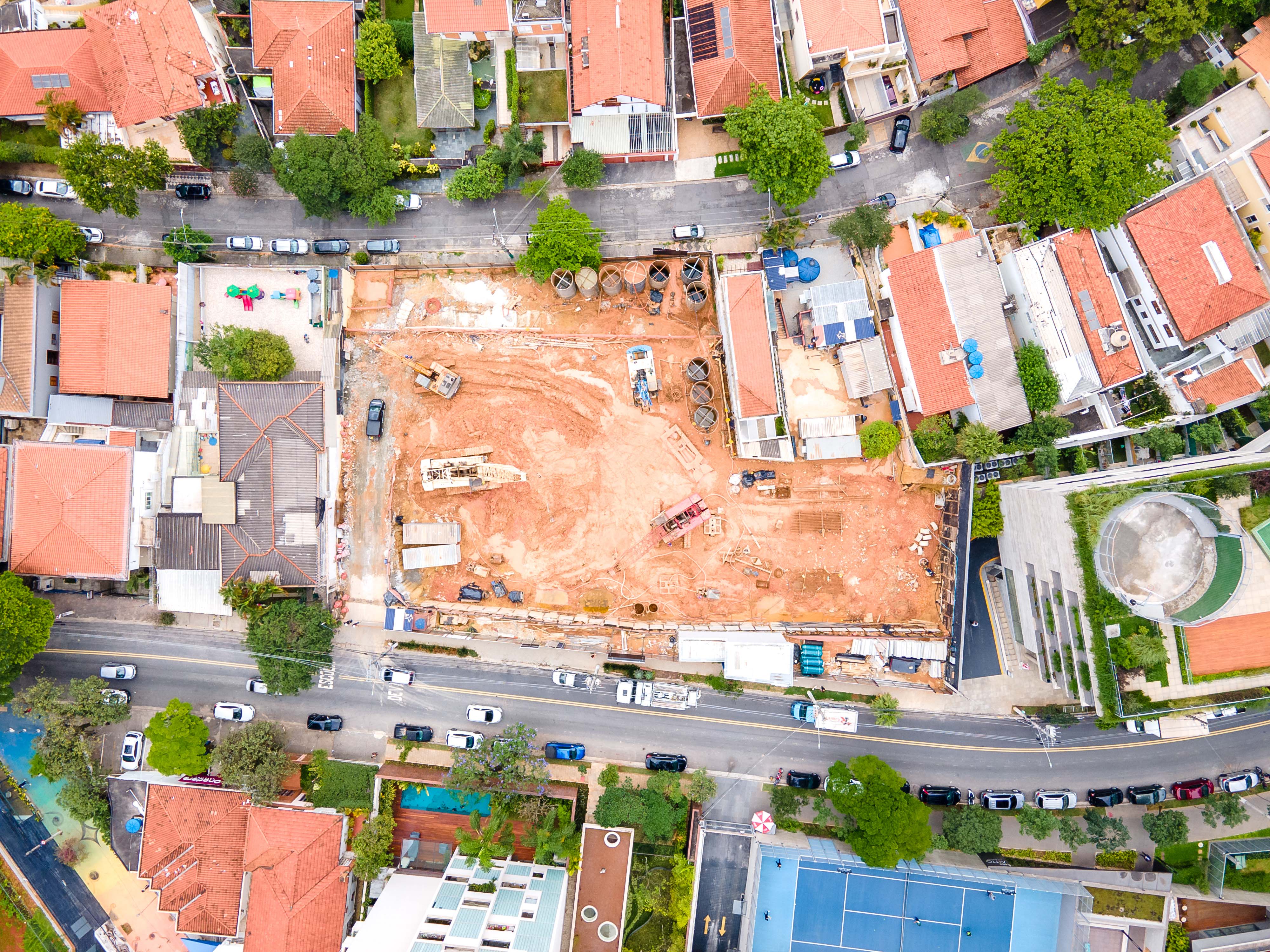 Imagem da obra em andamento